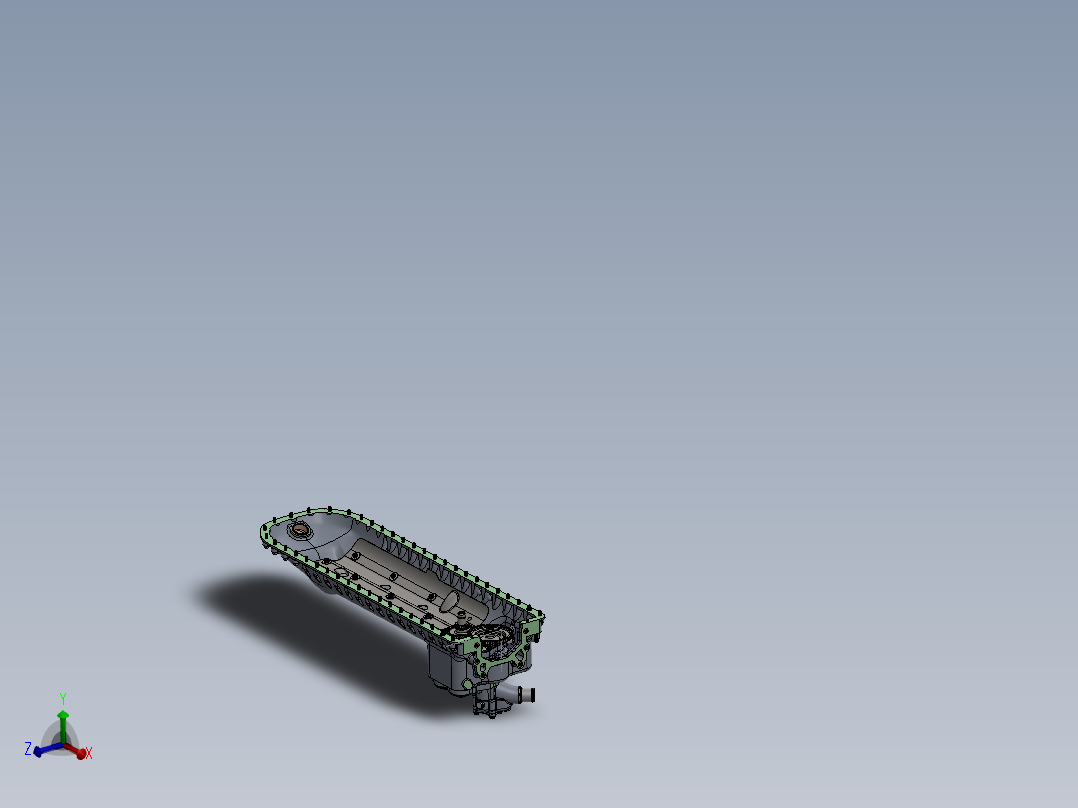 带清除剂和压力泵及齿轮的下曲轴箱组件