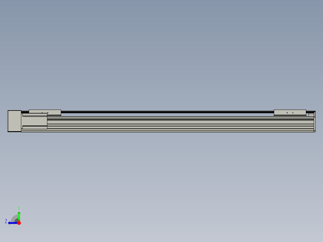 直线模组WG-LHA12-S900-L设计图纸右视图