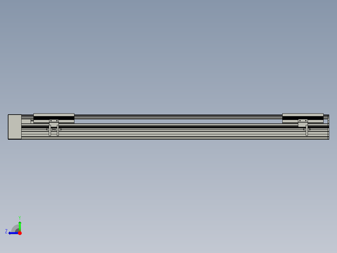 直线模组LHA170-S900-R设计图纸右视图