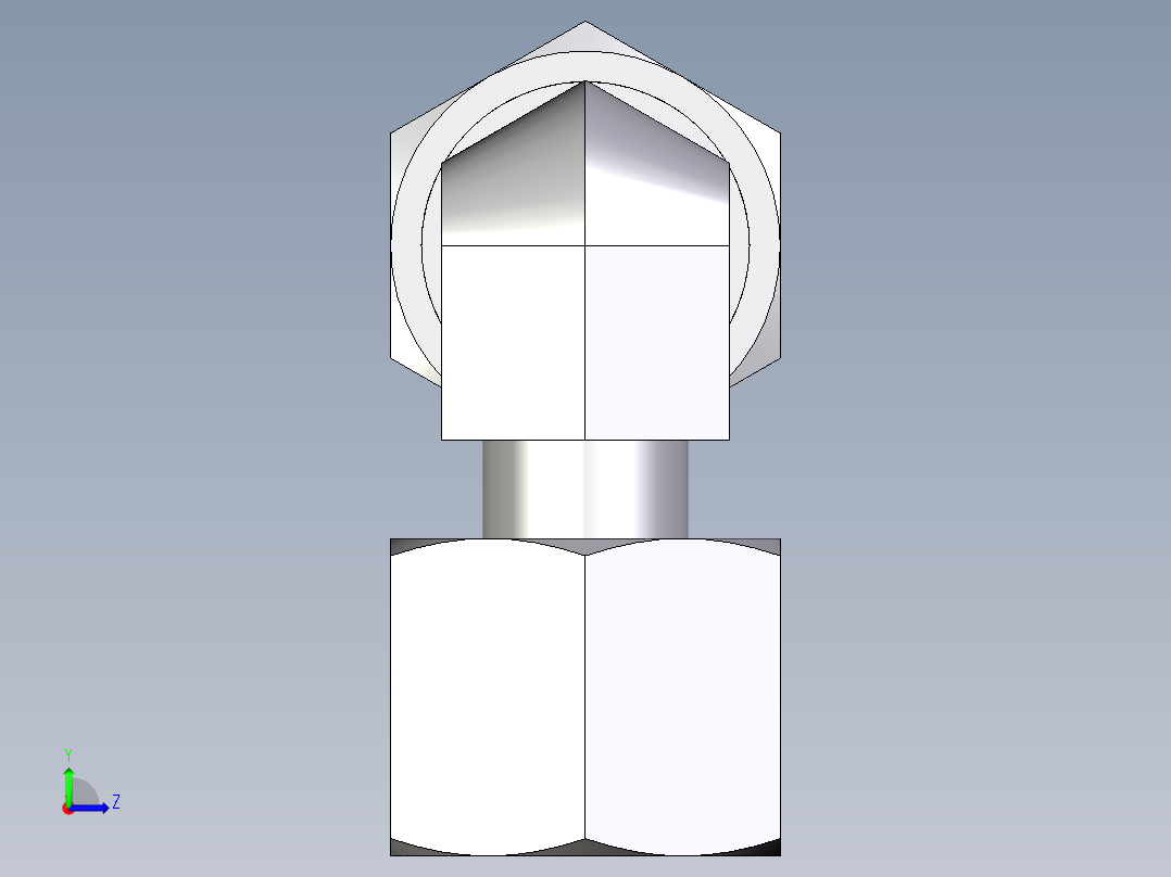 卡套式工业通用硬管接头EO_Standpipe_elbow_EVW10LCF左视图