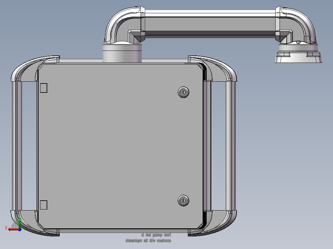 向下顶座+90度箱体连接器+控制箱后视图
