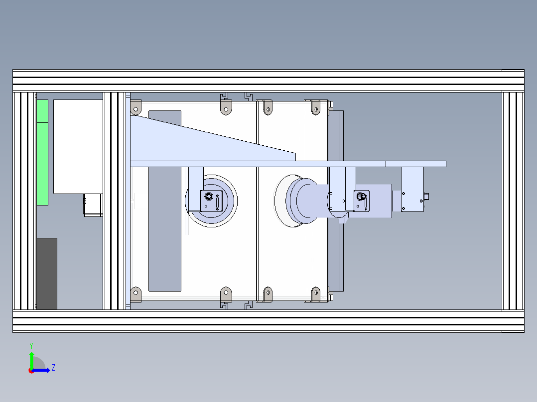 桌面小型数据采集台 旋转测试台sw18可编辑左视图
