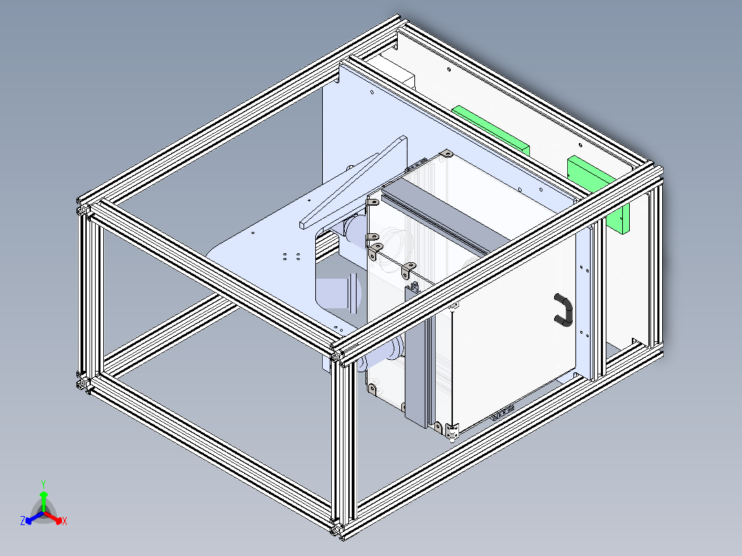 桌面小型数据采集台 旋转测试台sw18可编辑正等轴测图