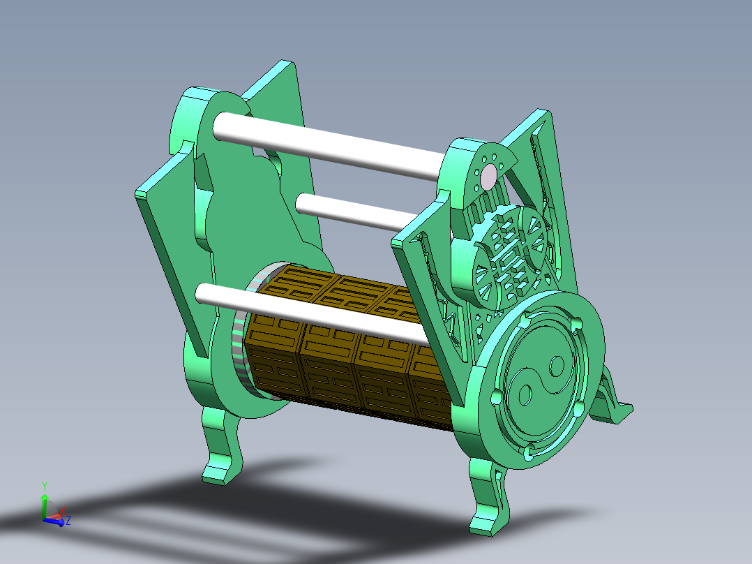 Q029-一种仿古<span style='color: red'>密码锁</span>的结构<span style='color: red'>设计</span>【三维SolidWorks】