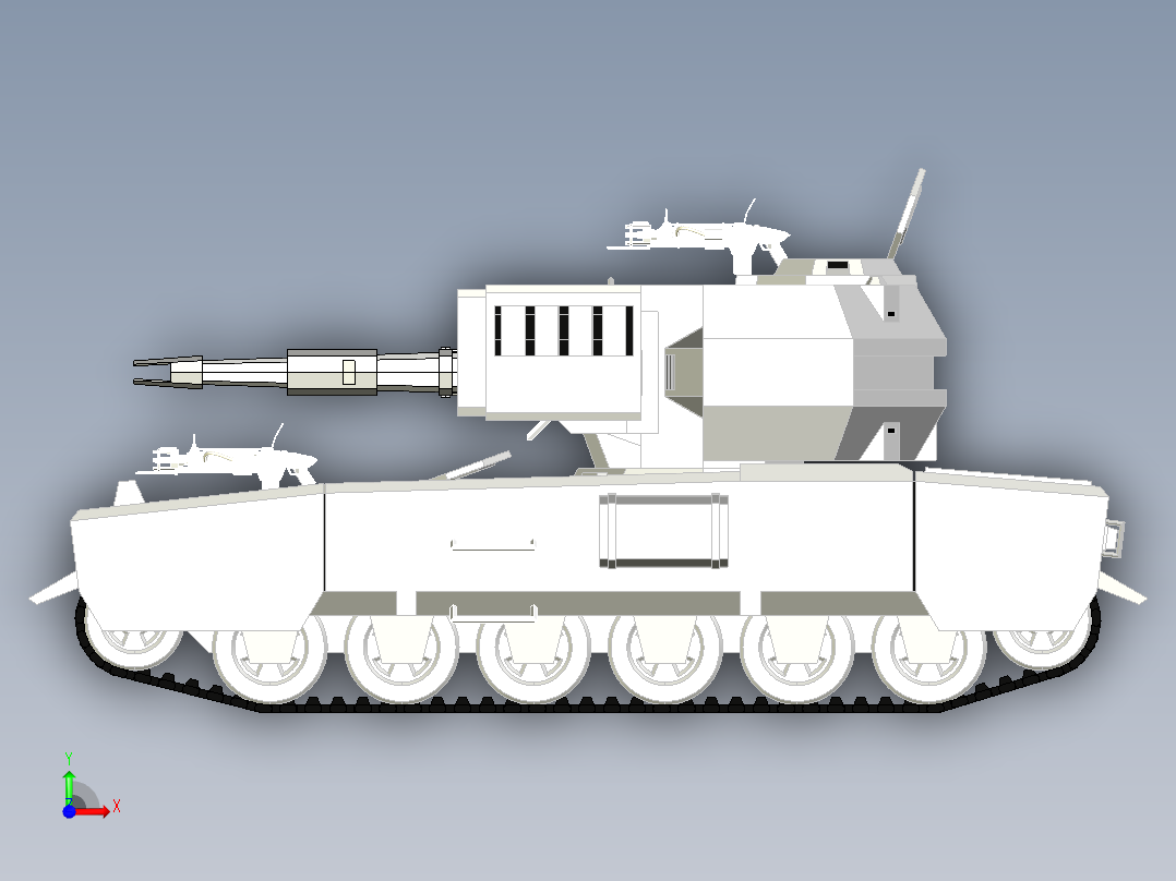 B3_USC TANK坦克模型前视图