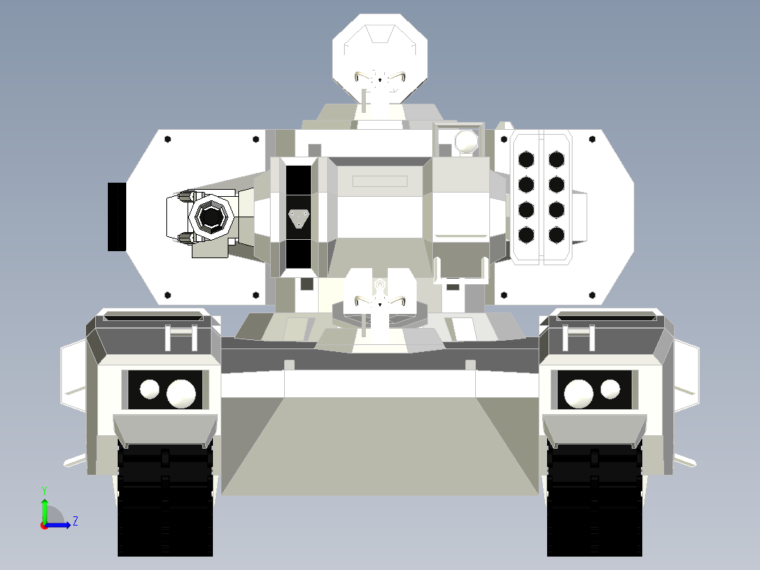 B3_USC TANK坦克模型左视图