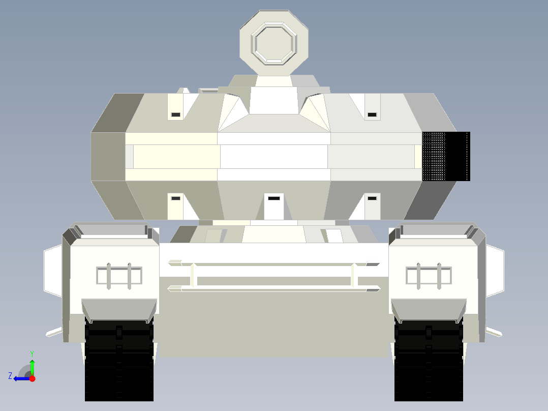 B3_USC TANK坦克模型右视图