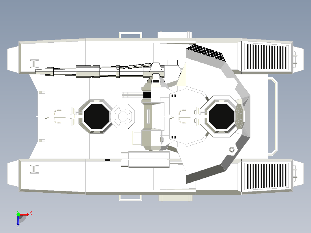 B3_USC TANK坦克模型俯视图