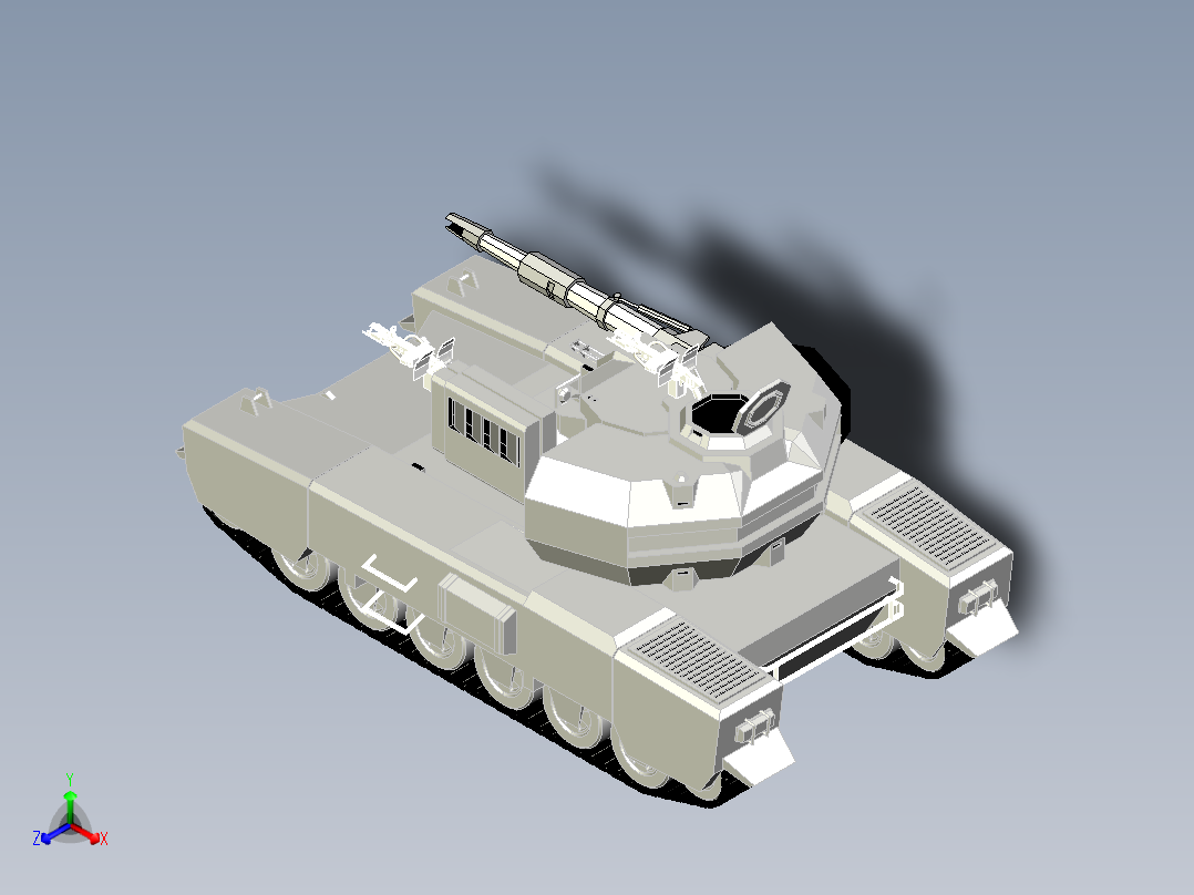 B3_USC TANK坦克模型正等轴测图