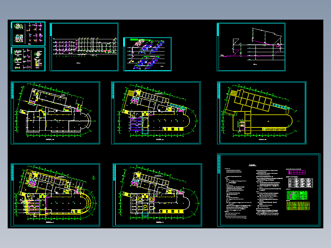 某高校食堂及淋浴房给排水平面施工图