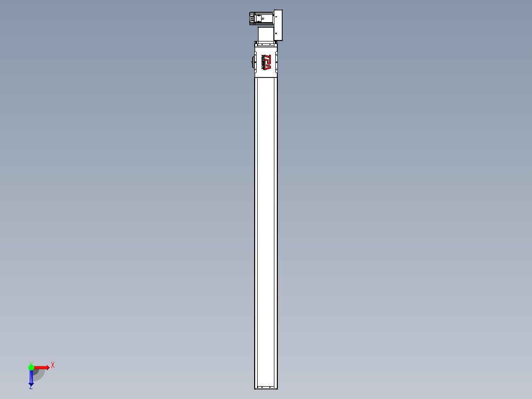 同步带全封闭直线模组TPA-HCB-110D-90-L1450-ML-C-P40-N3俯视图