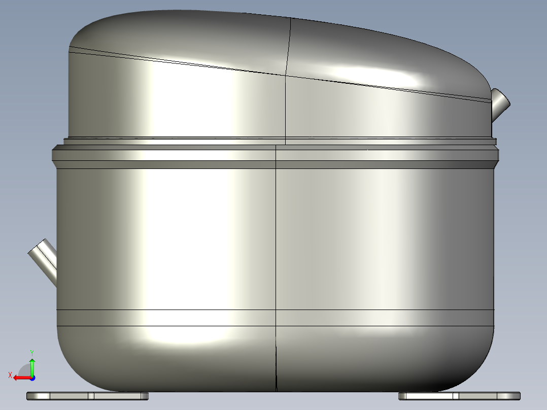 冰箱制冷循环三维图后视图