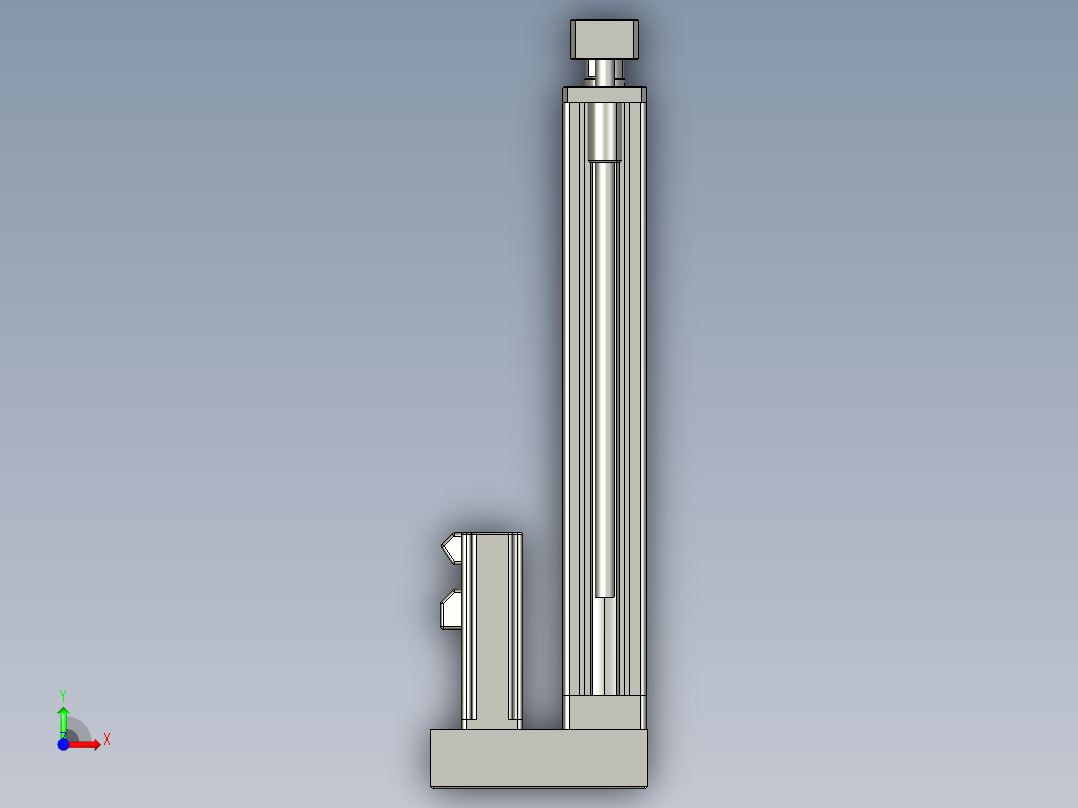 12VZ电动缸-VZ5D-S250-BD前视图