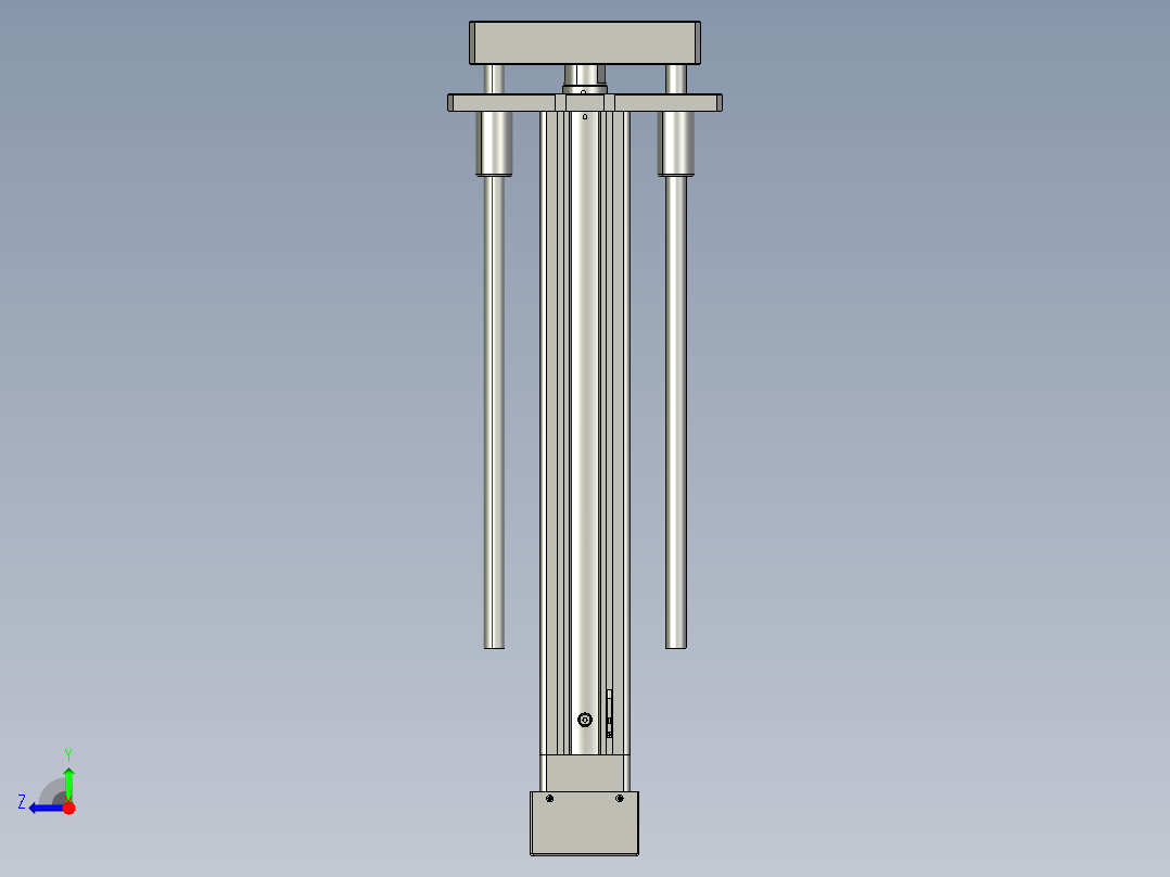 12VZ电动缸-VZ5D-S250-BD右视图