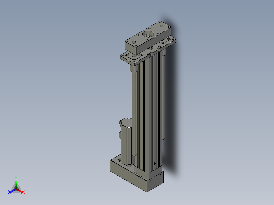 12VZ电动缸-VZ5D-S250-BD正等轴测图