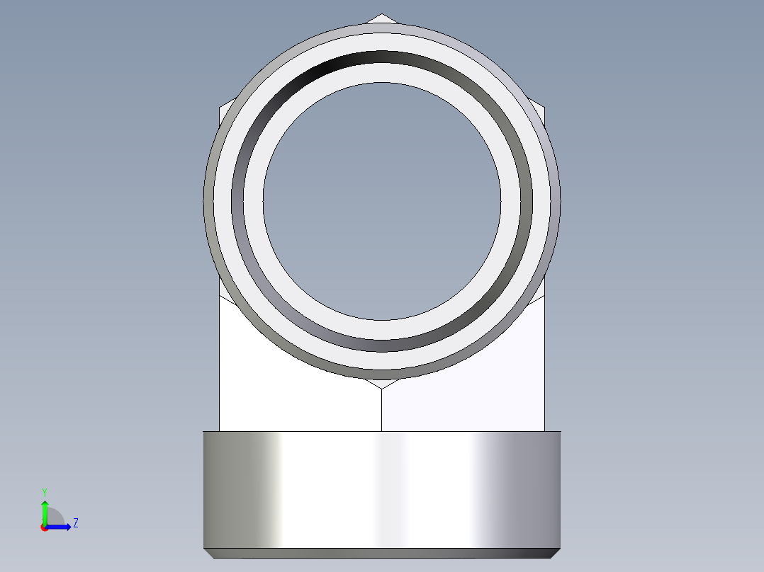 卡套式工业通用硬管接头EO_Union_tee_T35L71X左视图