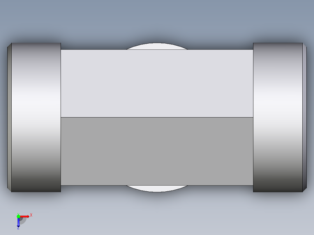 卡套式工业通用硬管接头EO_Union_tee_T35L71X俯视图