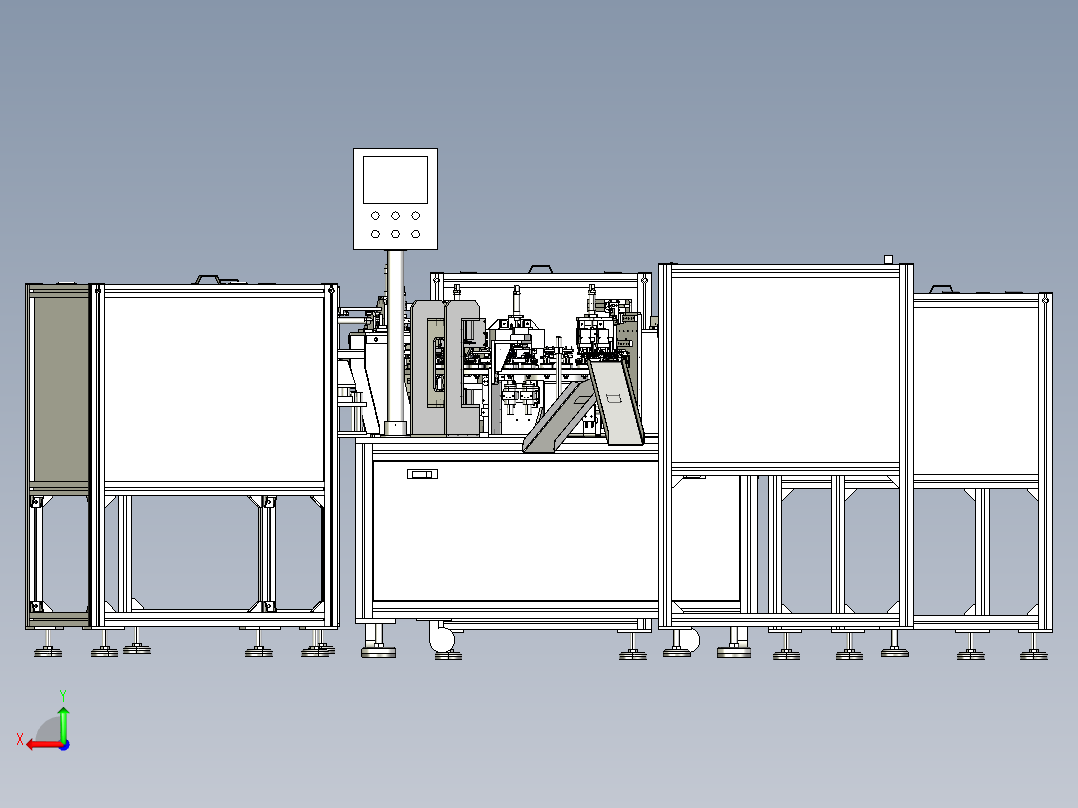 医疗三通组装机后视图