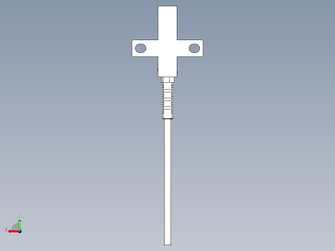 槽型光电传感器LU672_3D后视图