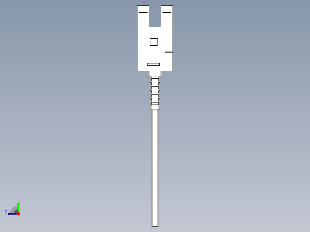 槽型光电传感器LU672_3D右视图