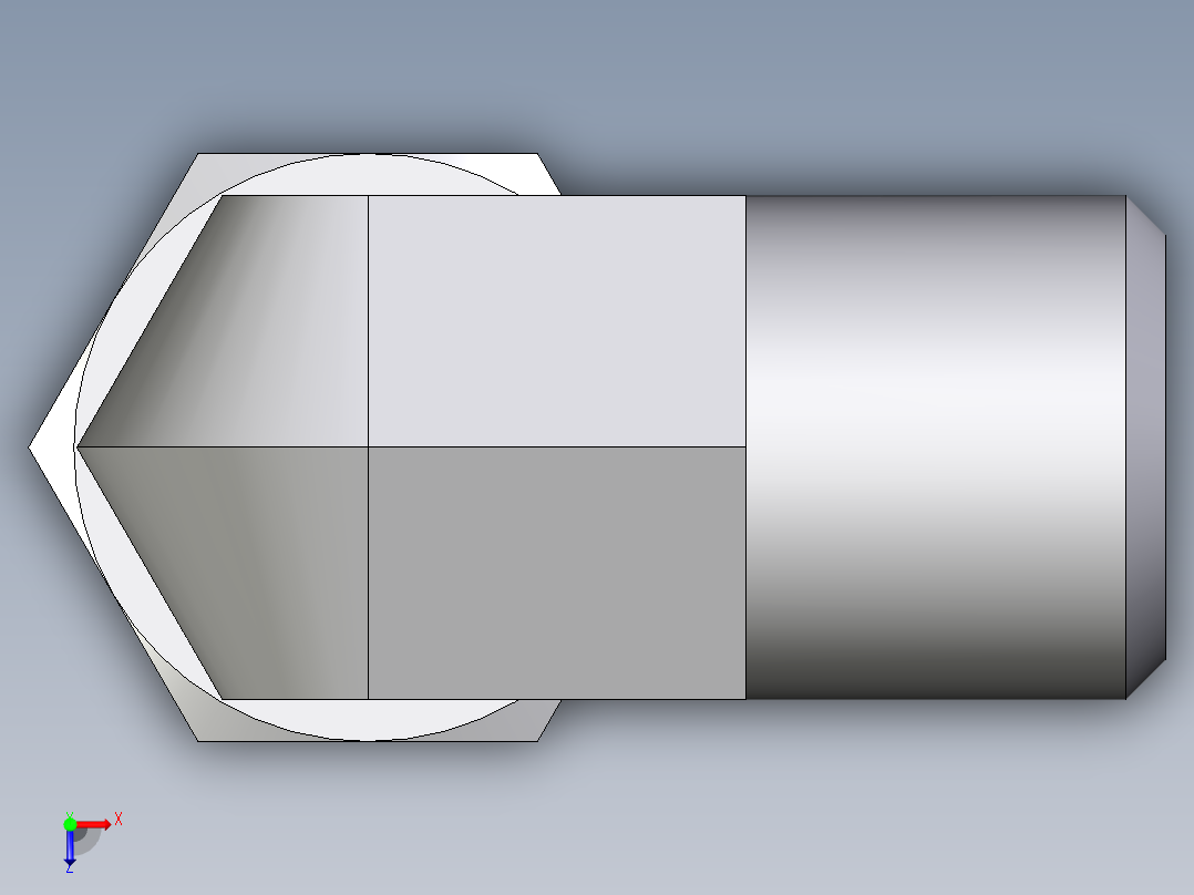 卡套式工业通用硬管接头EO_Swivel_nut_elbow_EW06LOMD71俯视图