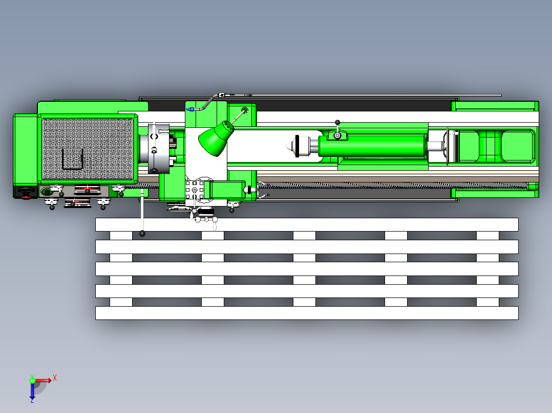 Stanok tokarnaya机床模型sw20可编辑俯视图