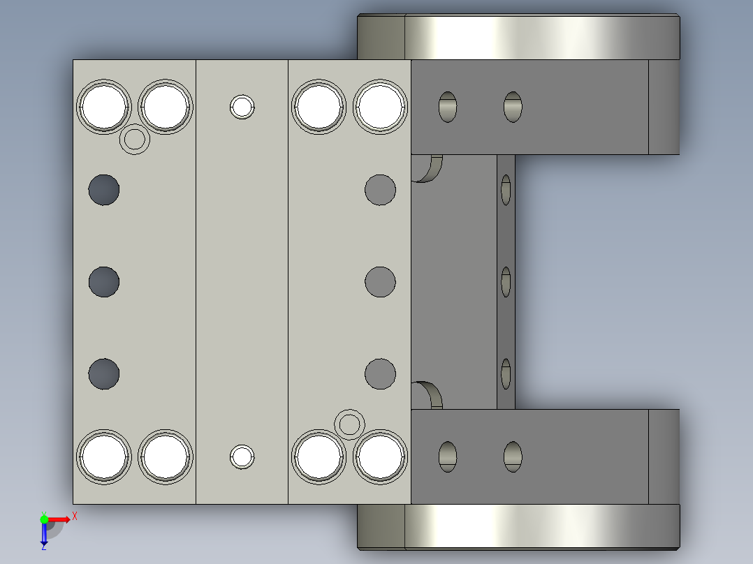德克斯TUNKERS气缸数模A03_SCHWENKTRAVERSE俯视图