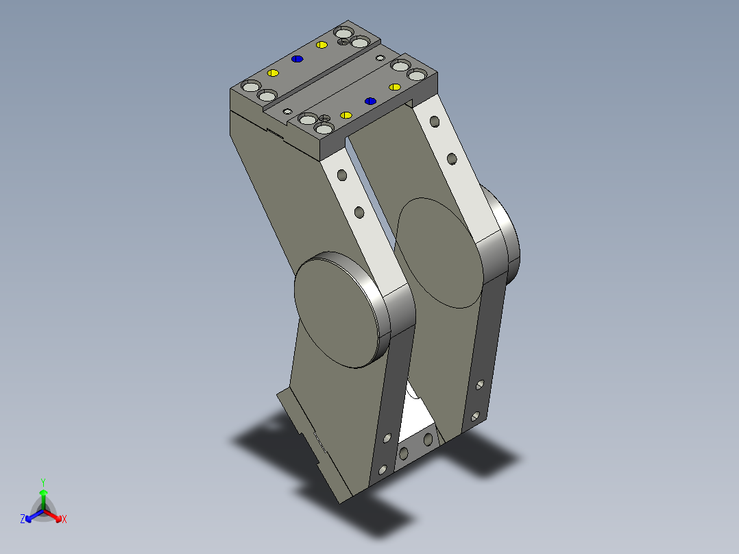 德克斯TUNKERS气缸数模A03_SCHWENKTRAVERSE正等轴测图