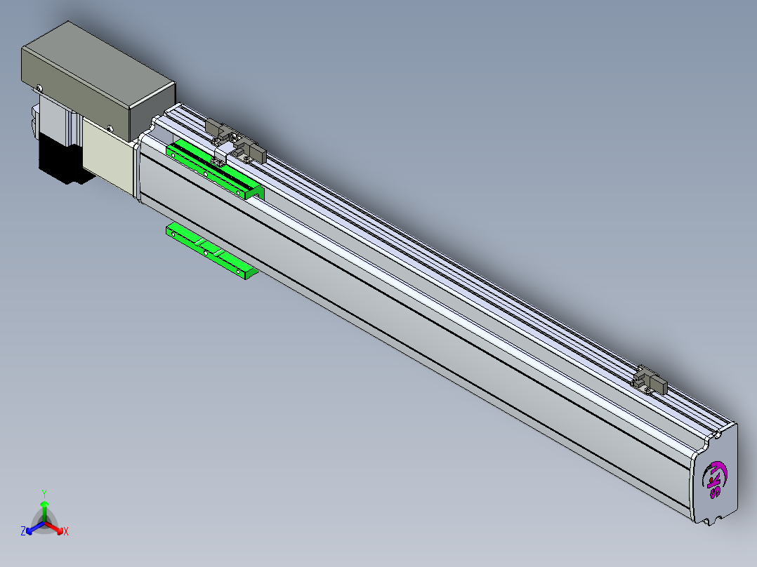 同步带滑台-半封闭B10H-L45-S550-R-P40-D3