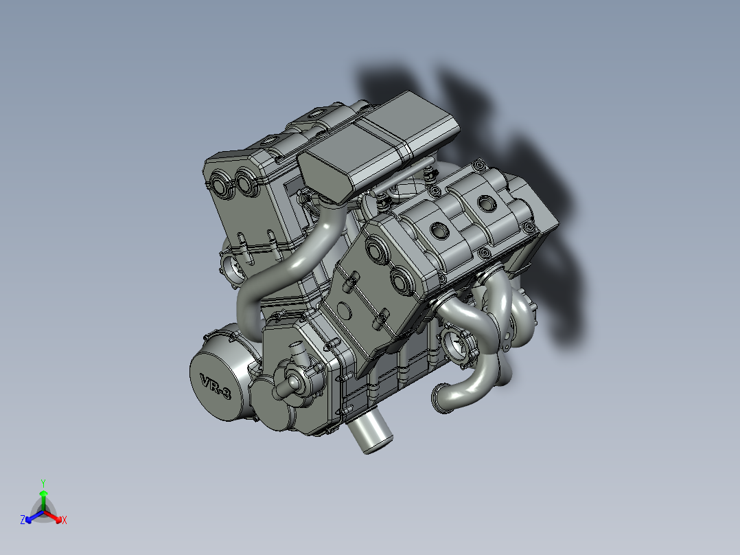 V4引擎正等轴测图