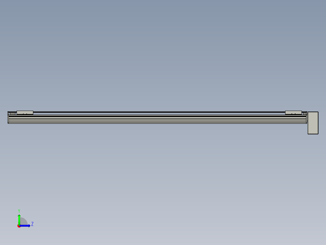 直线模组WG-LHB12-S1750-LD设计图纸左视图