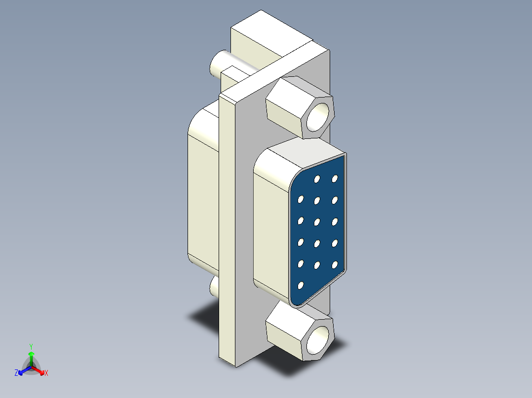 电脑数码接头 (1)正等轴测图