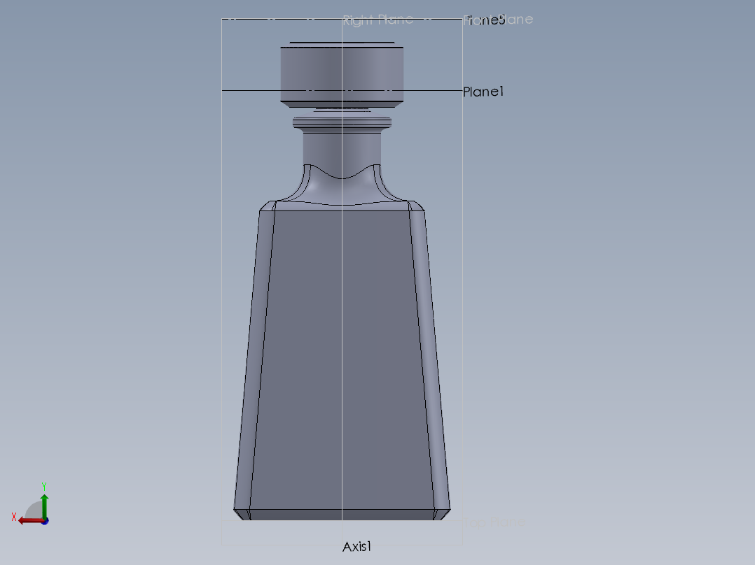 龙舌兰酒瓶后视图