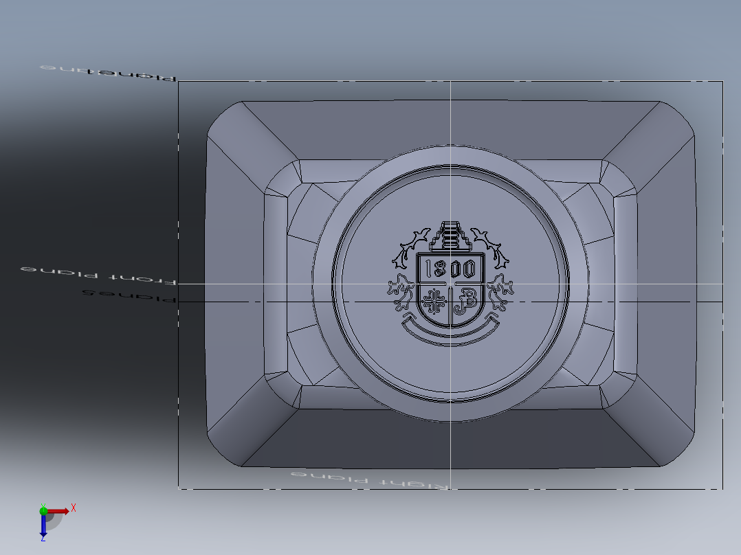 龙舌兰酒瓶俯视图