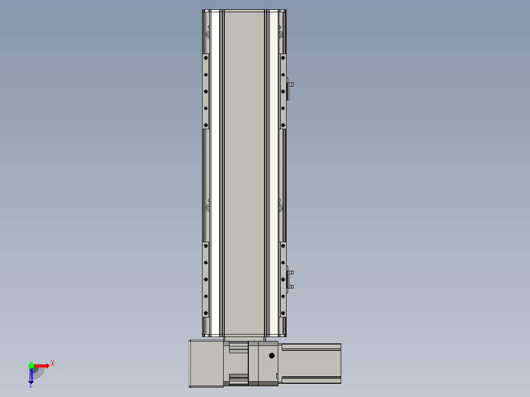 直线模组LHB17-L40-S350-LU设计图纸俯视图