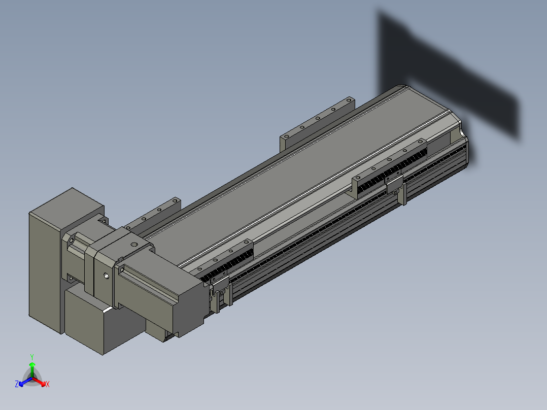 直线模组LHB17-L40-S350-LU设计图纸正等轴测图
