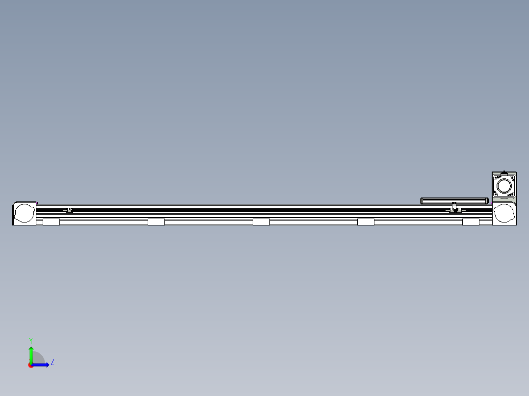 同步带滑台-欧规B8-L88-S1450-L-ZP75-D3-N10左视图