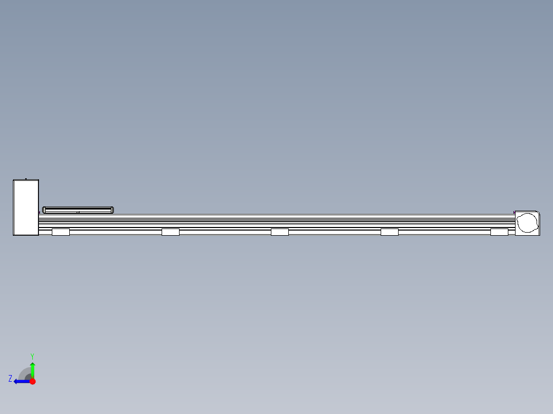 同步带滑台-欧规B8-L88-S1450-L-ZP75-D3-N10右视图
