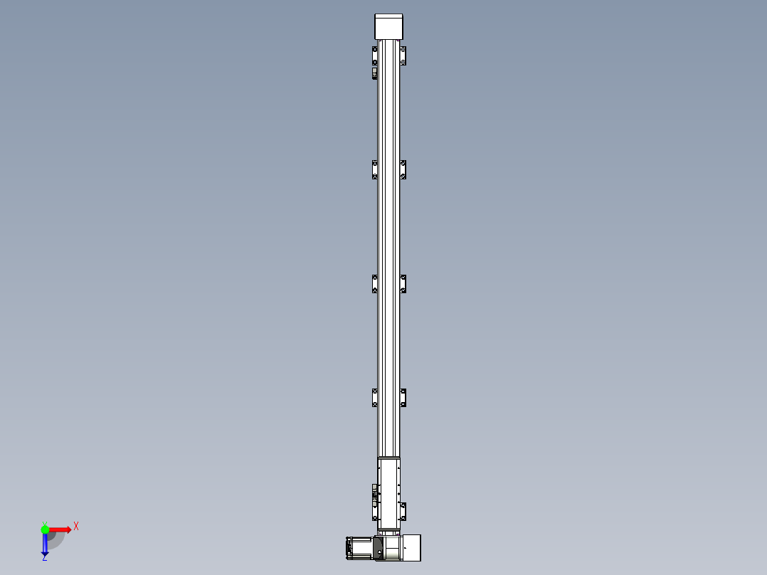 同步带滑台-欧规B8-L88-S1450-L-ZP75-D3-N10俯视图