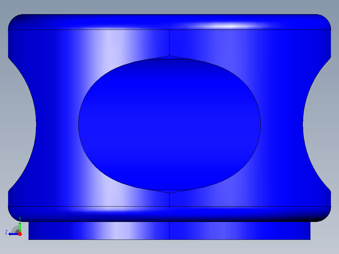 人體工學型把手EGK-3D多系列多零件图纸模型右视图