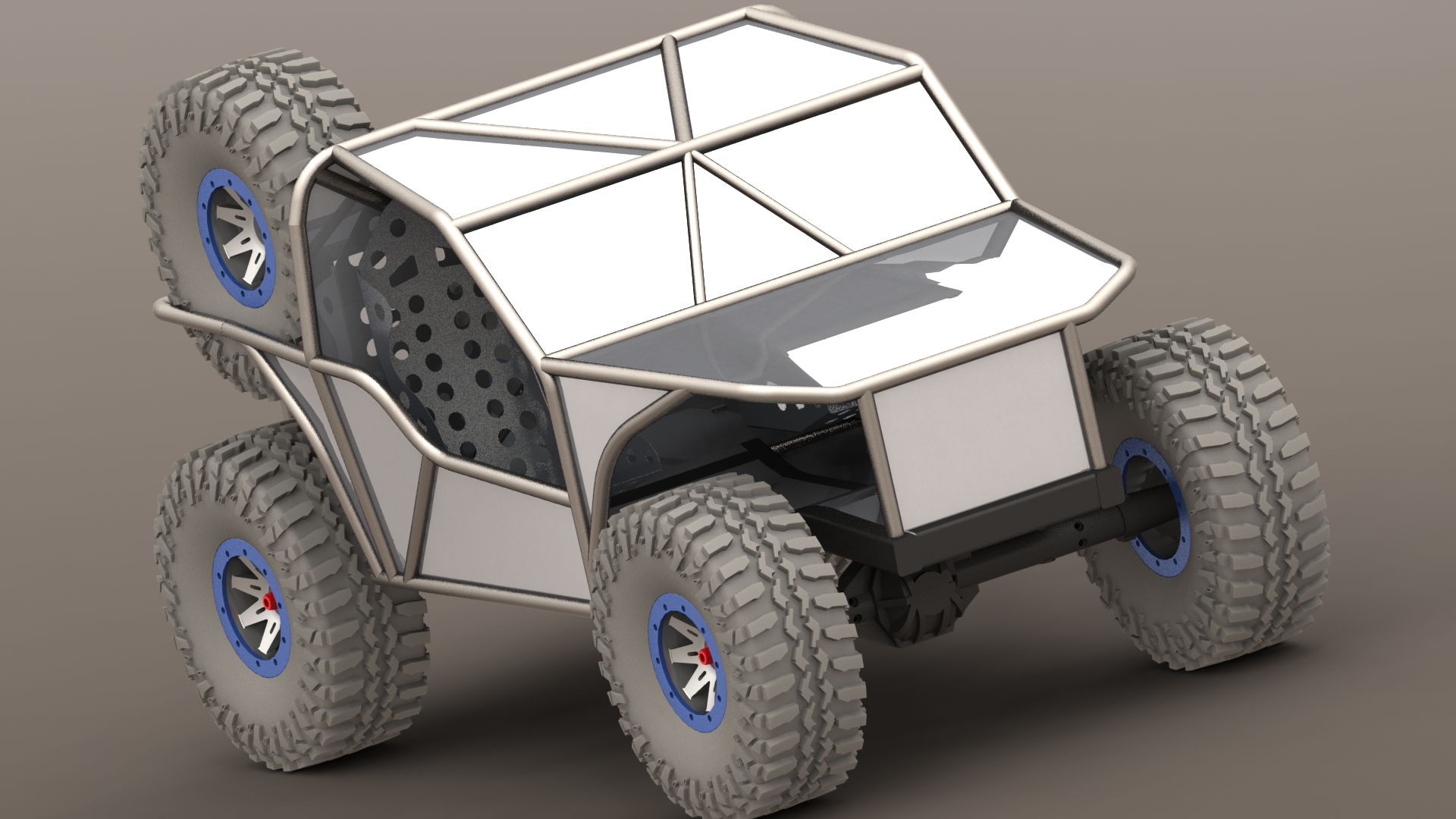 Off Road越野钢管车框架3D模型图纸 Solidworks设计
