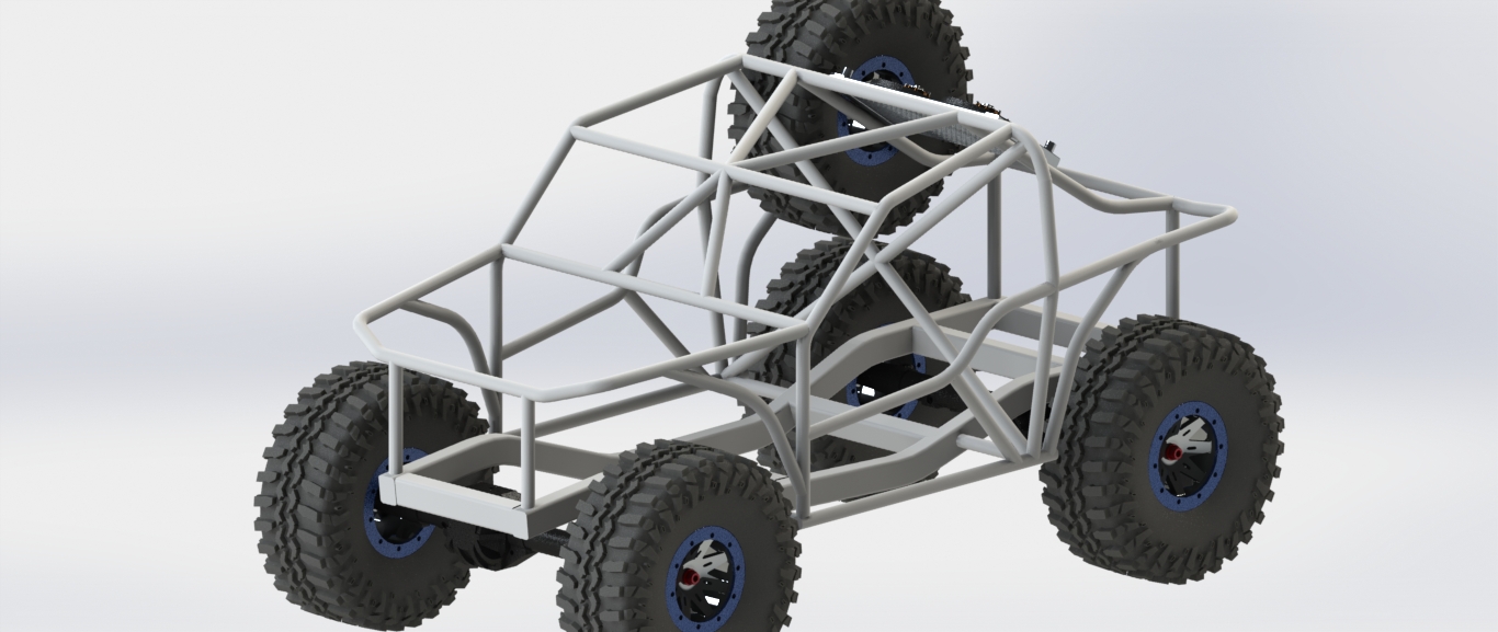 Off Road越野钢管车框架3D模型图纸 Solidworks设计