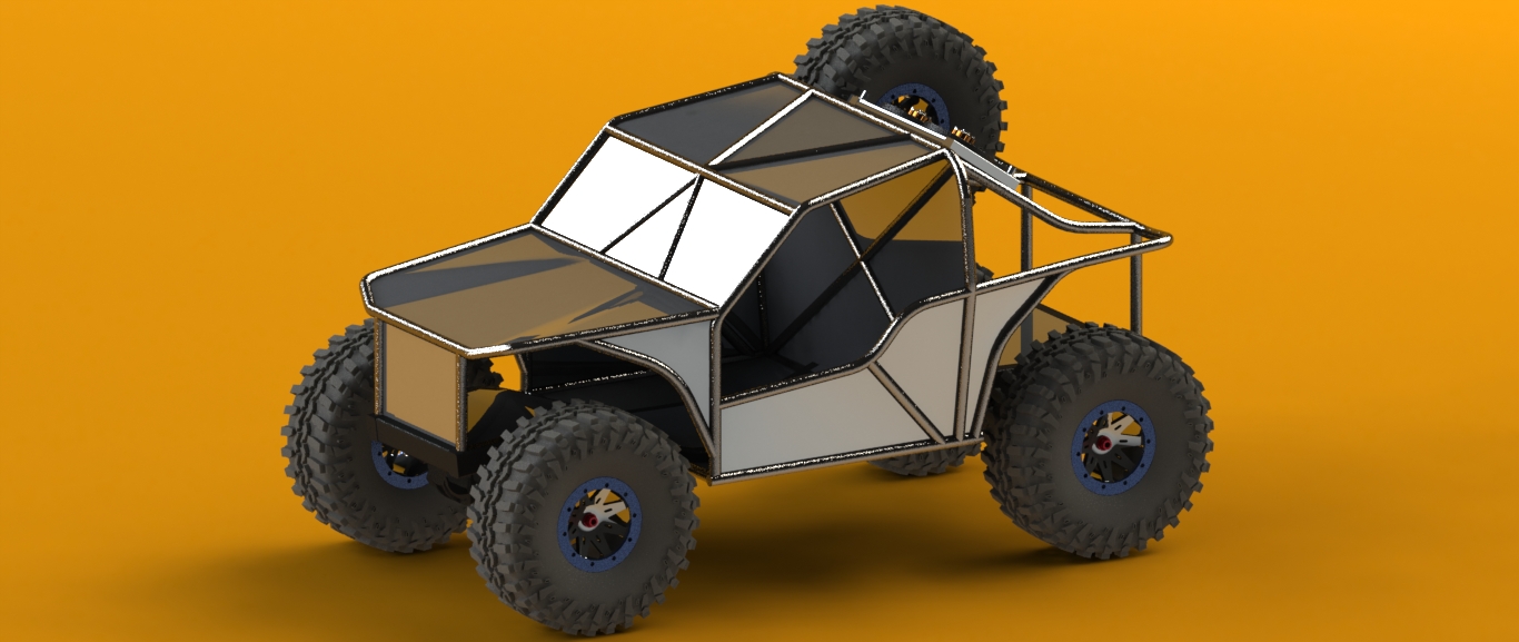 Off Road越野钢管车框架3D模型图纸 Solidworks设计