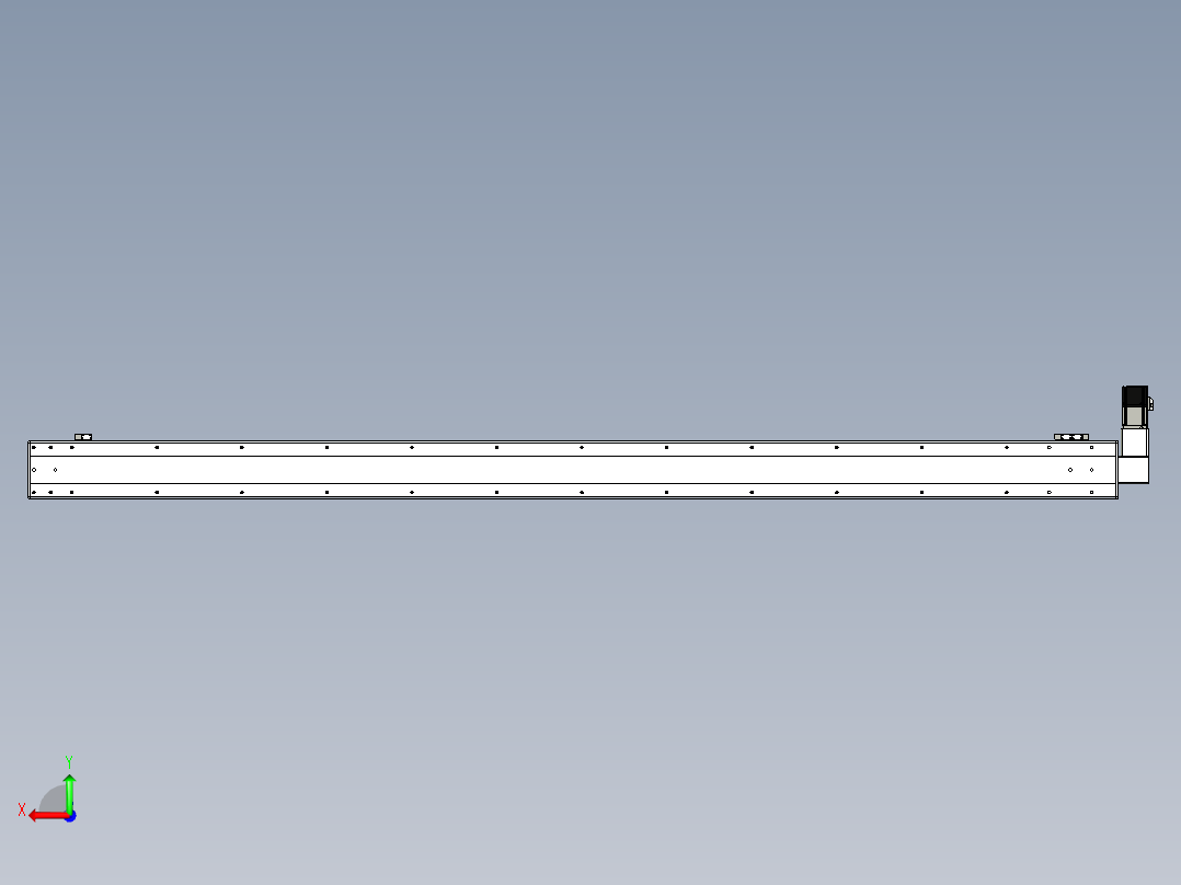 同步带滑台-半封闭B13-L90-S2300-R-P40-D3后视图