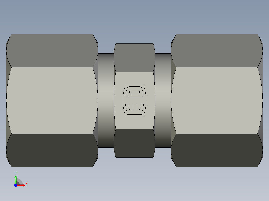 卡套式工业通用硬管接头EO Union G10S71前视图