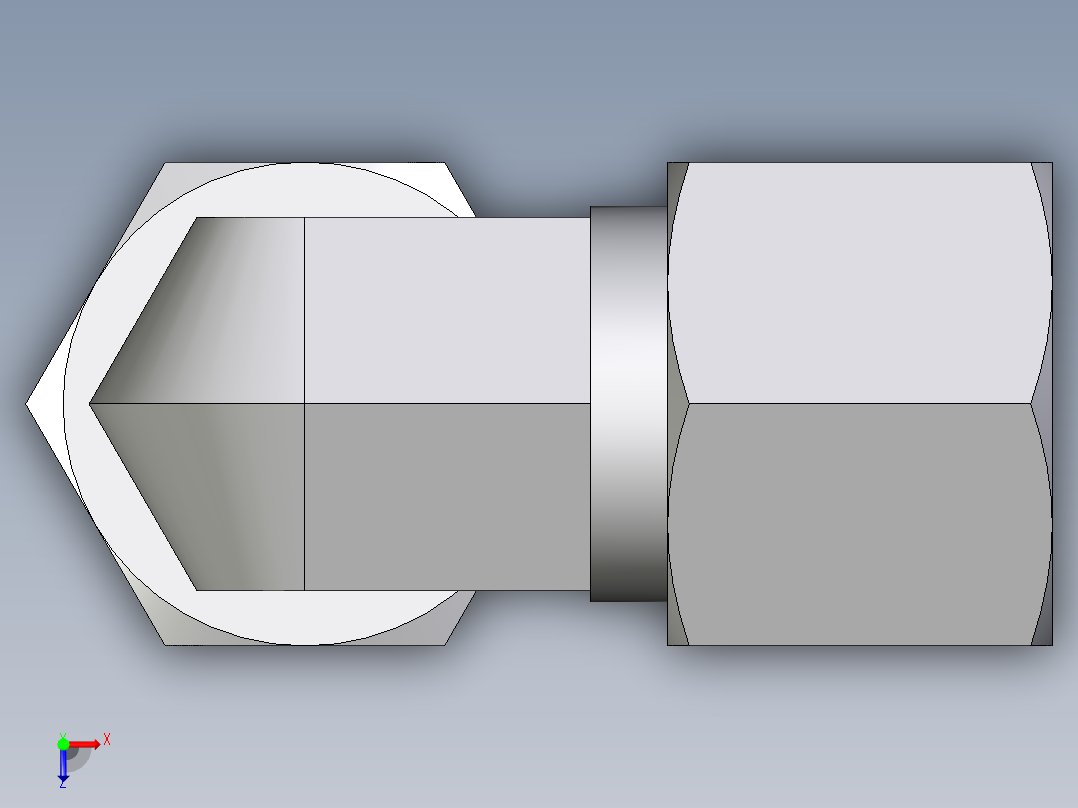 卡套式工业通用硬管接头EO_Swivel_nut_elbow_EW10SCF俯视图