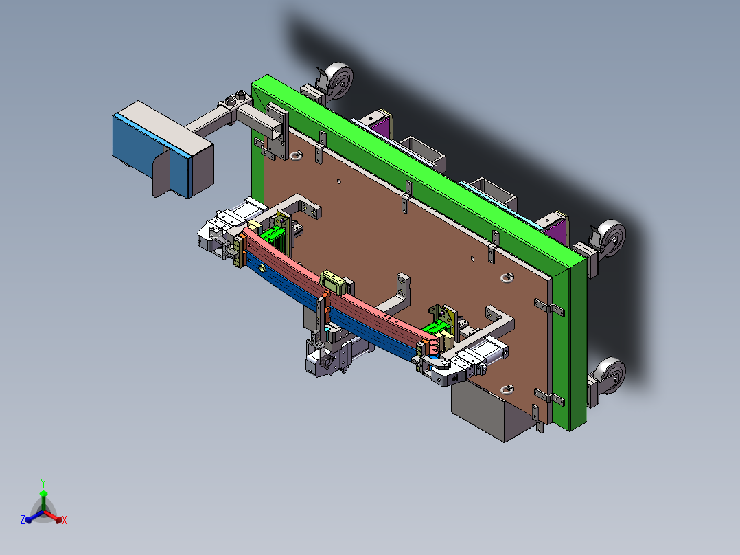 前防撞梁第四工序总装配体sw18可编辑正等轴测图