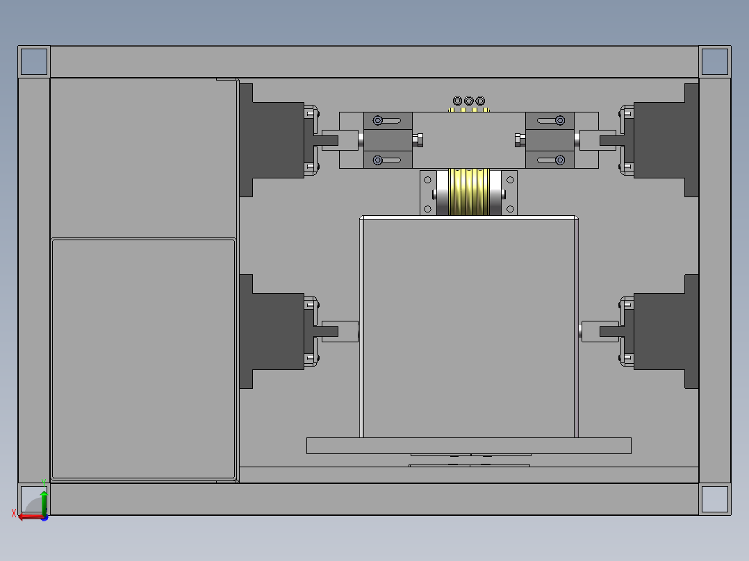 轿厢式电梯sw12可编辑后视图