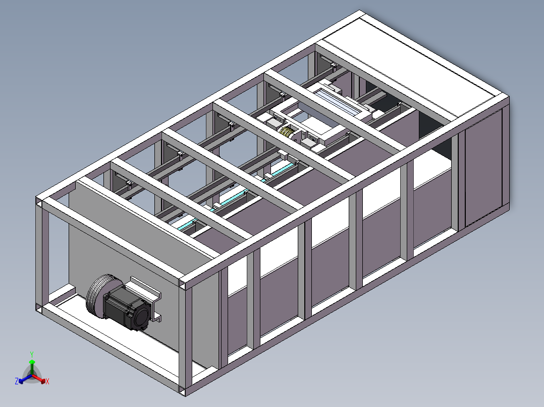 轿厢式电梯sw12可编辑正等轴测图