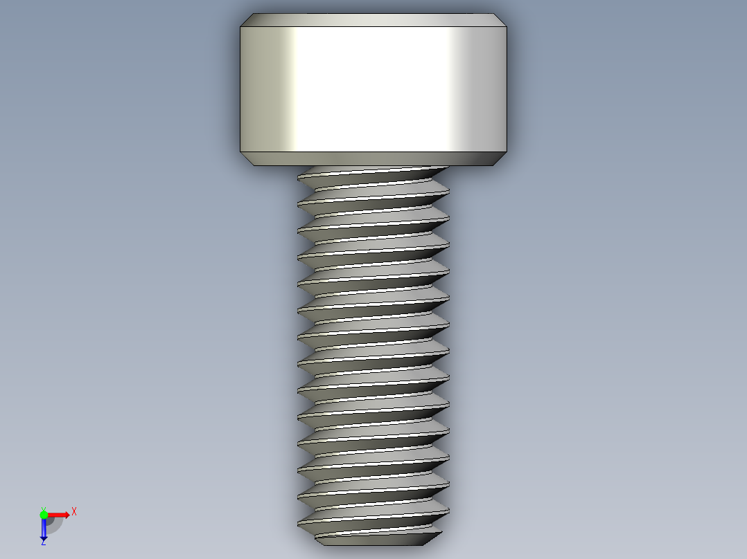 M4 x 0.7mm Thread 10mm LONG SOCKET HEAD CAP SCREW.IGS俯视图